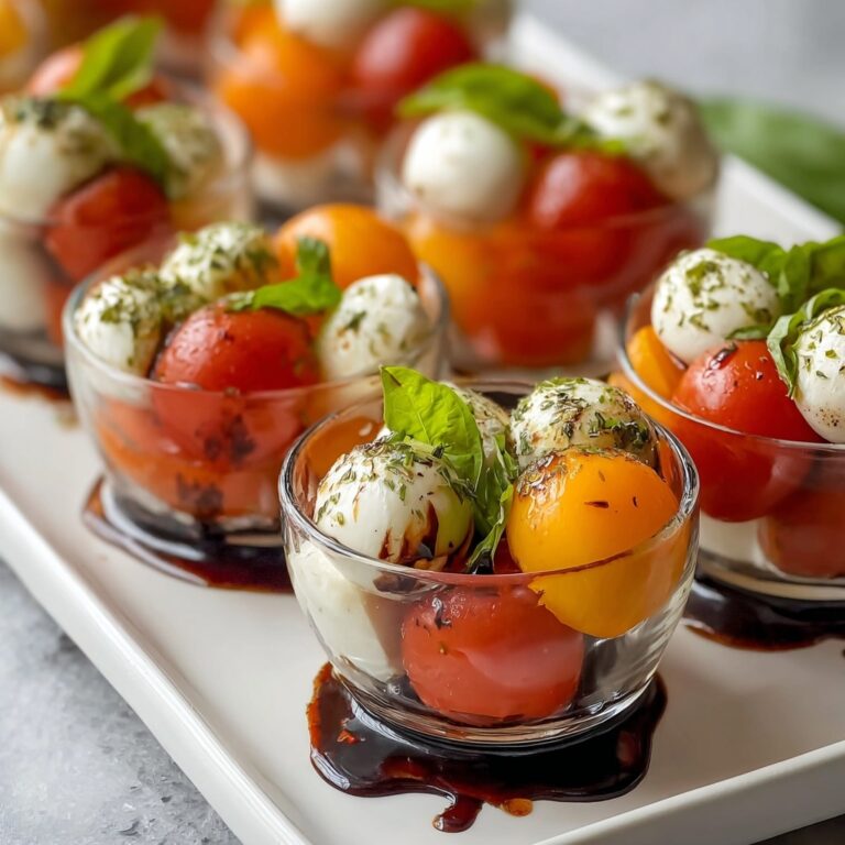 Delicious Christmas Mini Caprese Salad Cups for Festive Parties Recipe