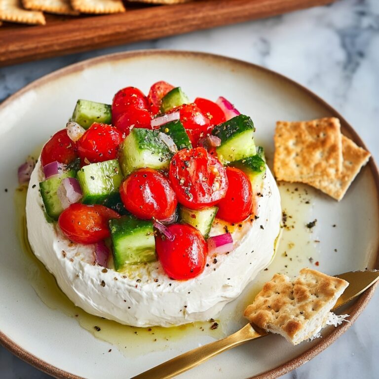 Greek Feta Dip with Fresh Vegetables and Olive Oil Recipe