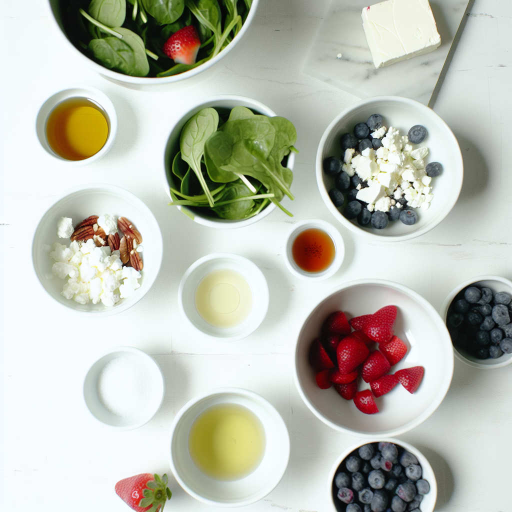 Berry Spinach Salad with Feta, Pecans, and Fresh Berries Recipe - Recipe Image
