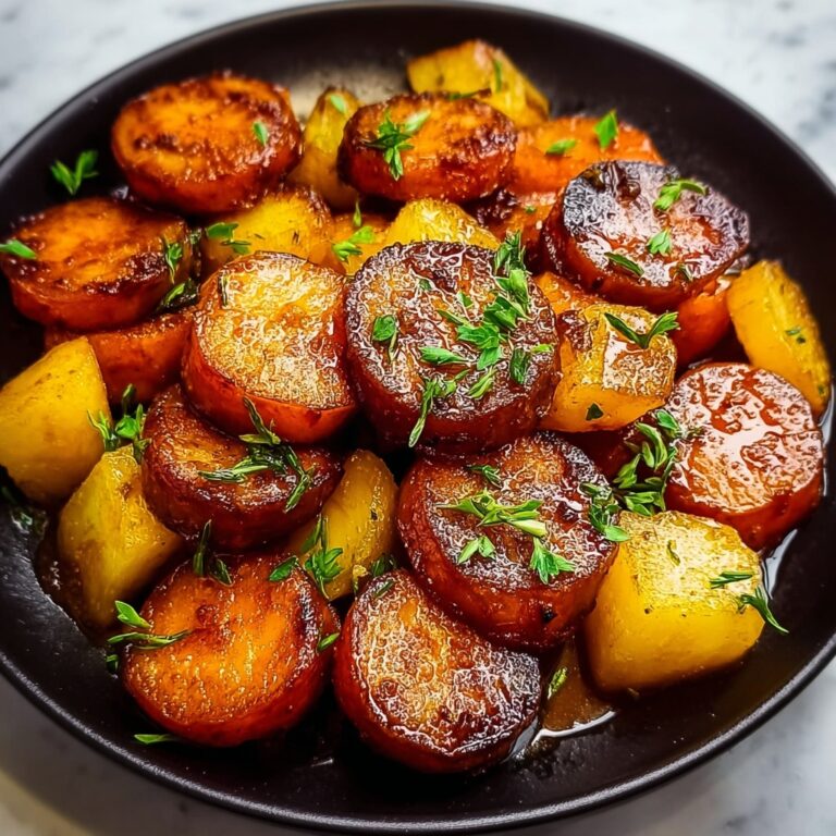 Honey Garlic Sausage with Sweet Potatoes Recipe