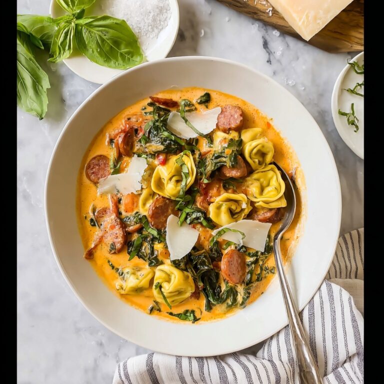 Creamy Sausage Tortellini Soup with Kale Recipe