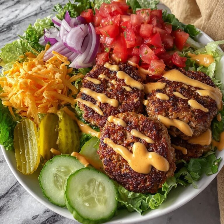 Burger Bowls with Ground Beef, Bacon, and Fresh Toppings Recipe