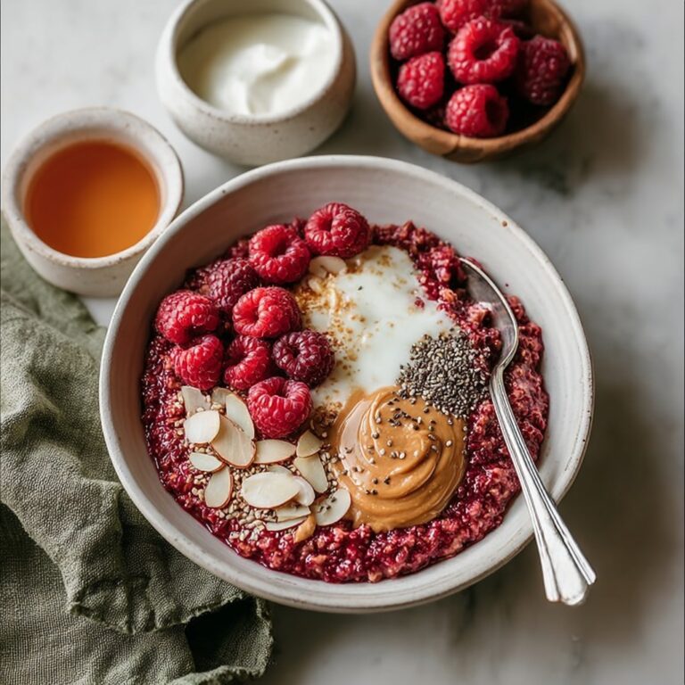 Simple, Healthy Raspberry Oatmeal Porridge Recipe