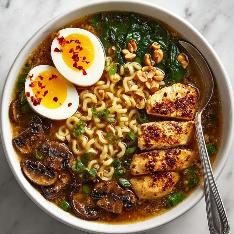Homemade Ramen with Chicken, Mushrooms, and Bok Choy Recipe