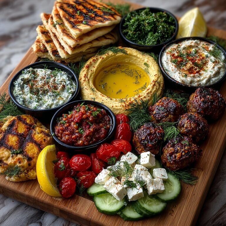 Mediterranean Mezze Tapas Platter: Easy Entertaining Ideas with Hummus, Feta, and Fresh Bites Recipe