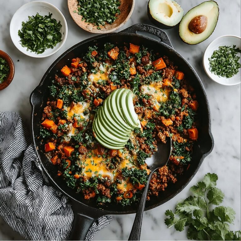 Southwest Ground Beef Sweet Potato Skillet Recipe