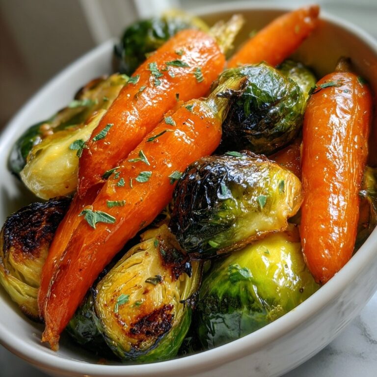 Maple Glazed Carrots and Brussels Sprouts Roasted to Perfection Recipe