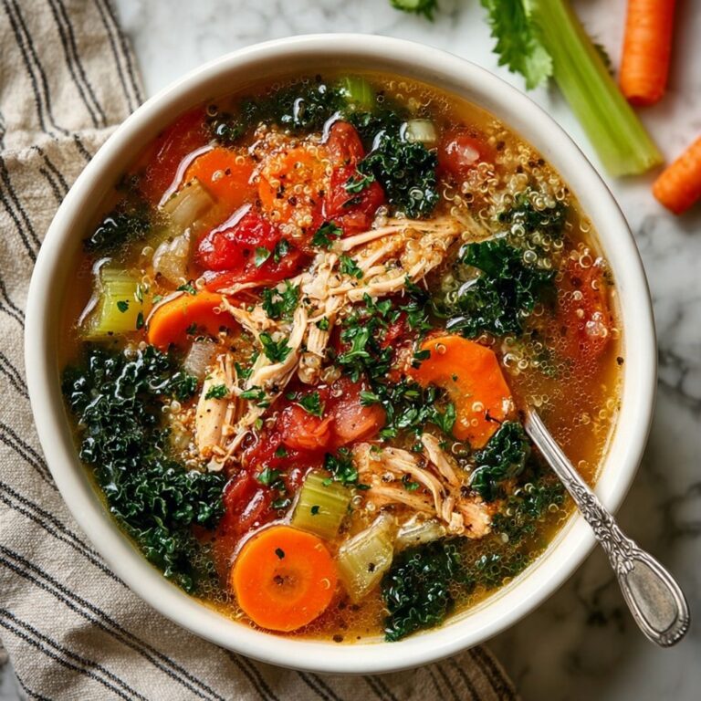 Nourishing Chicken Quinoa Soup With Vegetables Recipe