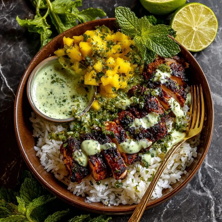 Peruvian Chicken with Creamy Green Mango and Avocado Sauce Recipe