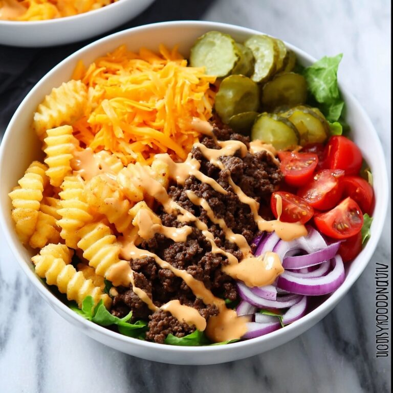 Cheeseburger Bowls with Copycat Big Mac Sauce Recipe