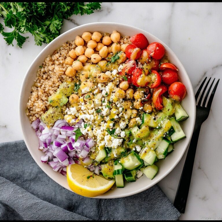 Farro Grain Bowl with Chickpeas, Avocado, and Lemon-Tahini Dressing Recipe