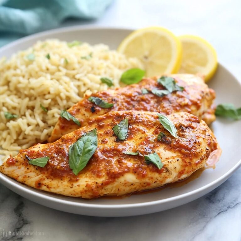 Creamy Chicken with Roasted Red Pepper Sauce Recipe