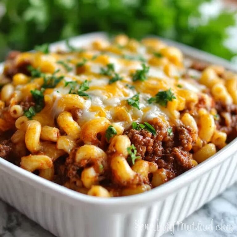 Easy Cheesy Baked Beef Goulash Casserole Recipe