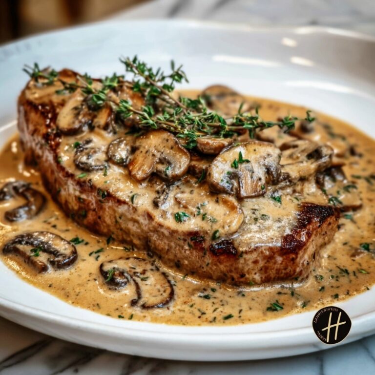 Creamy Mushroom Sauce Steak Recipe