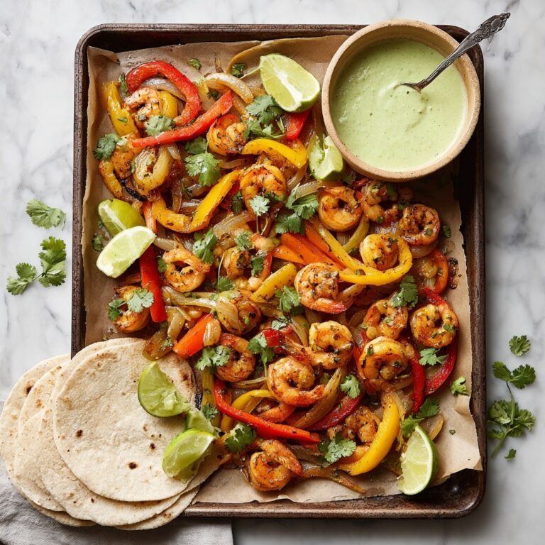 Sheet Pan Shrimp Fajitas Recipe