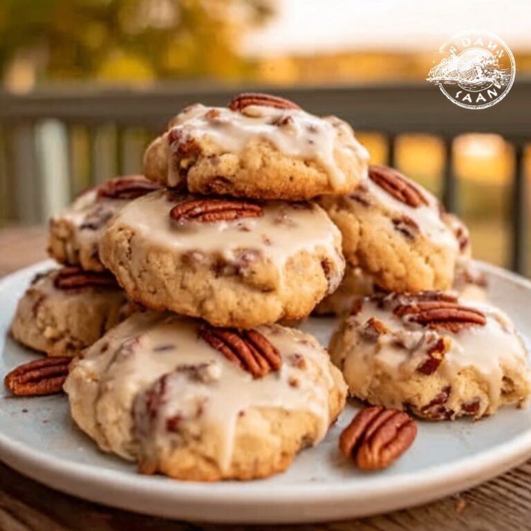 Frosted Butter Pecan Cookies Recipe