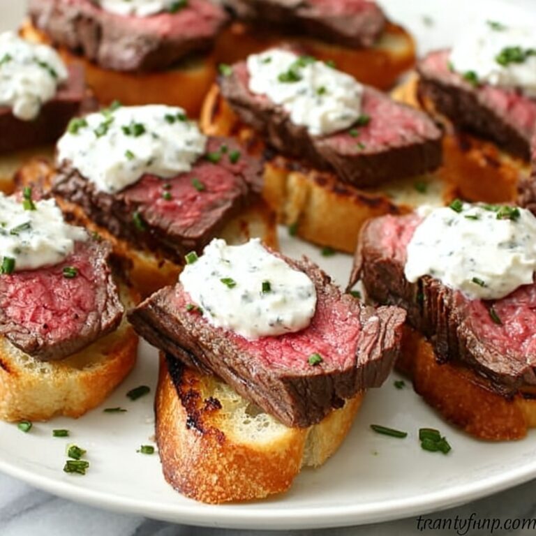 Steak Crostini with Horseradish Cream Recipe