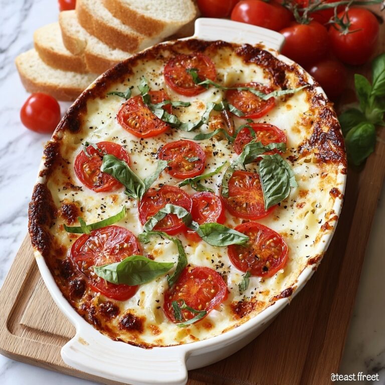 Creamy Caprese Dip with Tomatoes, Basil, and Balsamic Glaze Recipe