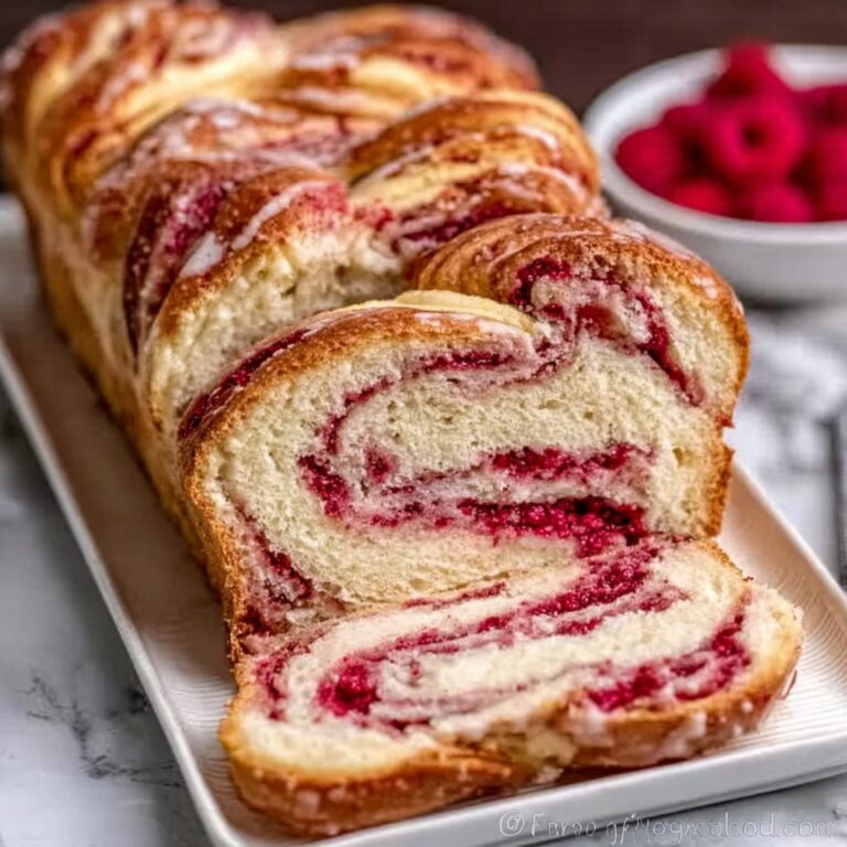 Raspberry Swirl Brioche Loaf Recipe
