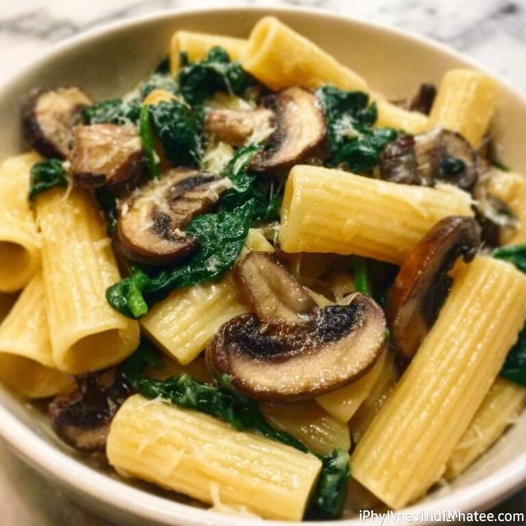 Spinach Mushroom Pasta Recipe