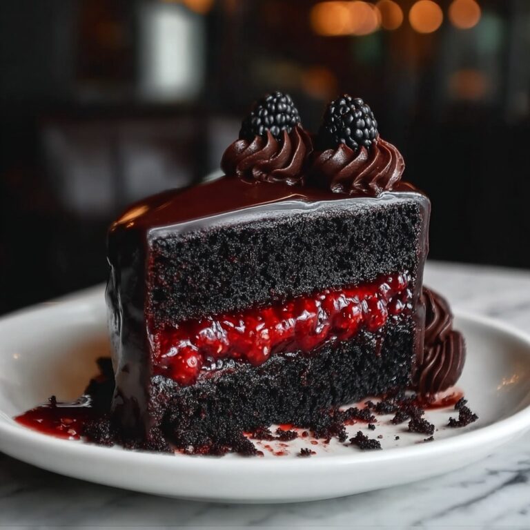 Black Velvet Halloween Cake with Blackberry Bliss Recipe
