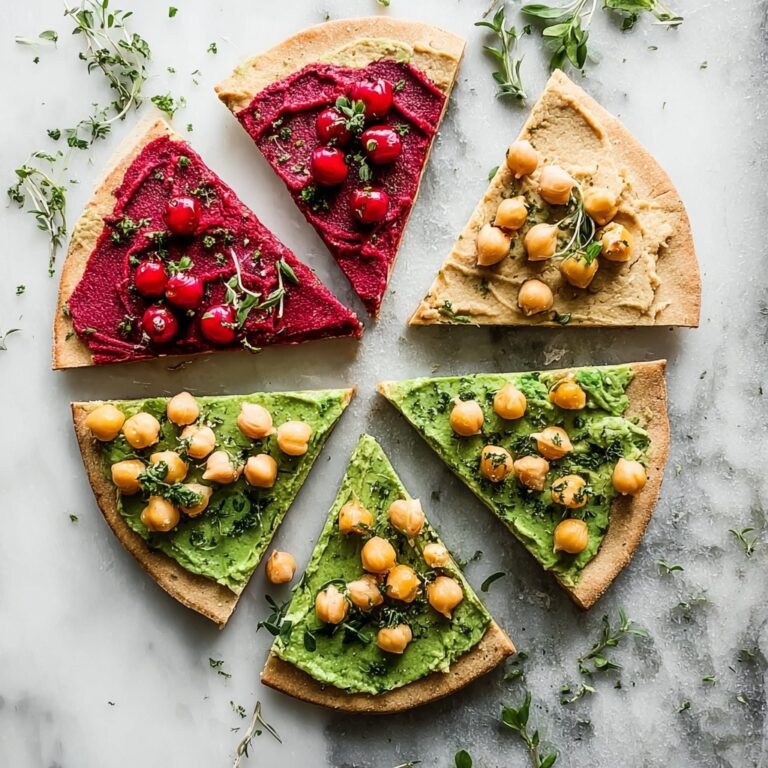 Red & Green Hummus Duo with Pita Trees Recipe