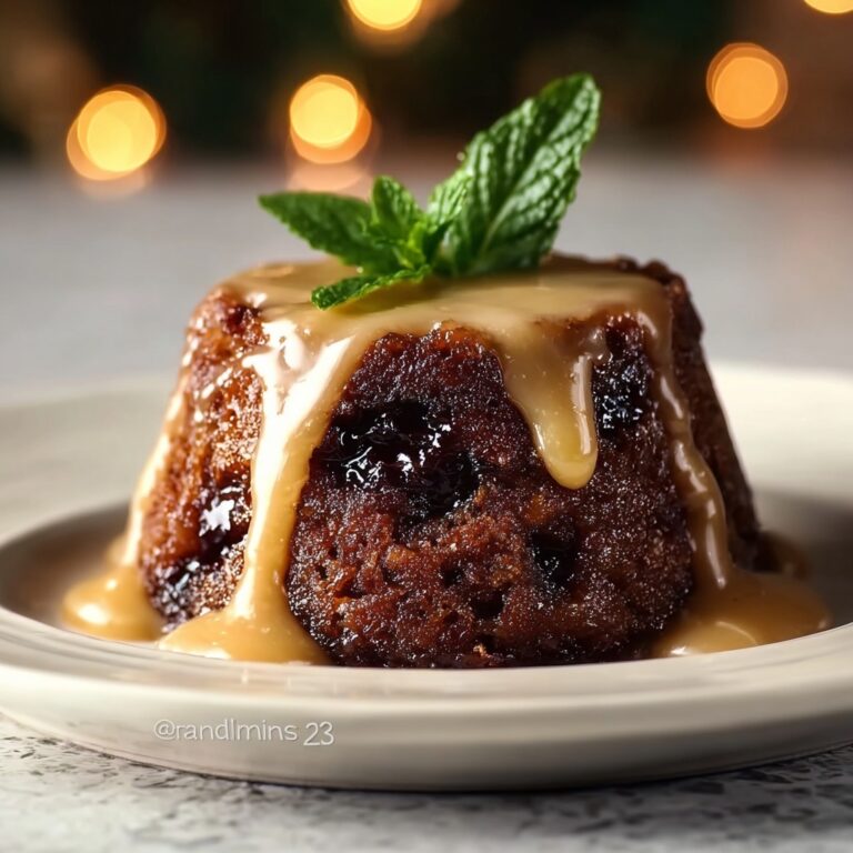 Traditional Plum Pudding with Brandy Butter Sauce Recipe