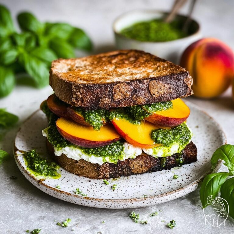Peach Pesto & Burrata Sandwich: Your Summer Taste Adventure Recipe