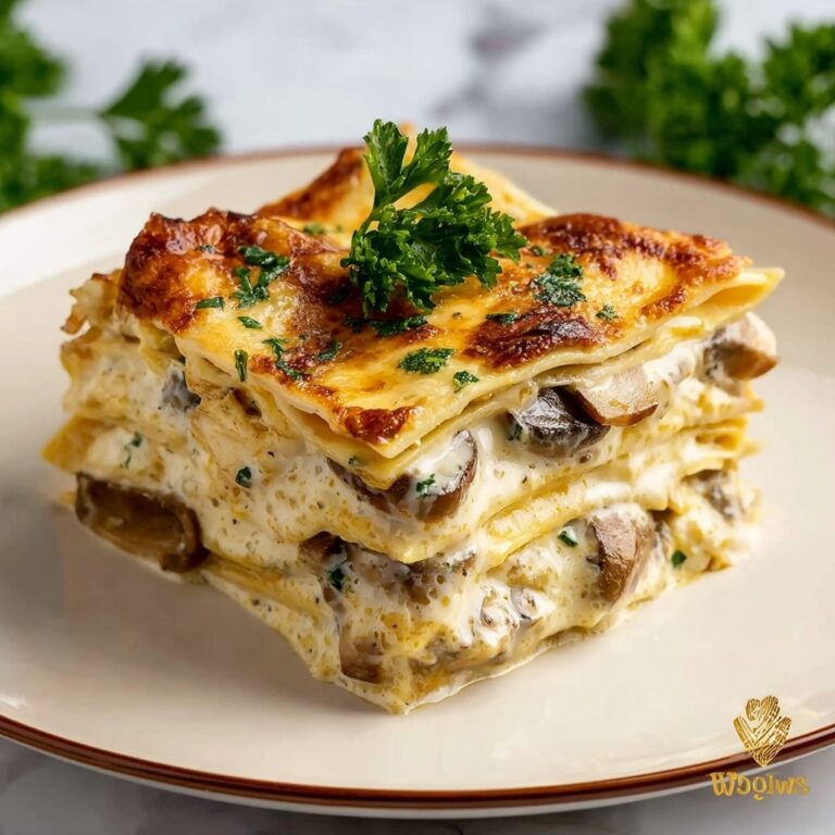Creamy Mushroom Lasagna (Meatless) Recipe