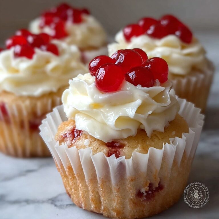 Christmas Cherry Vanilla Cupcakes Recipe