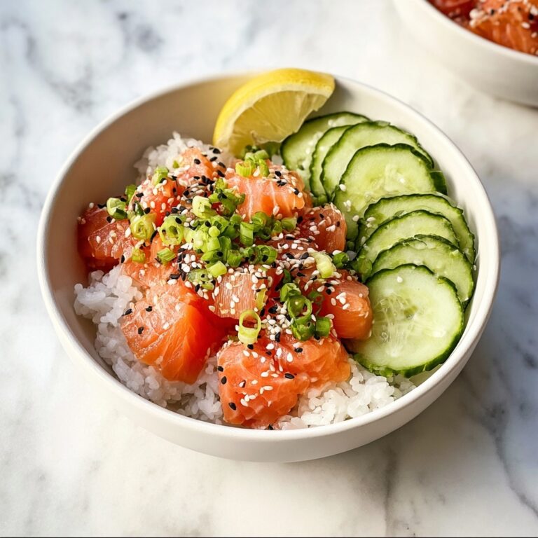 Quick Miso Soy Salmon Sashimi Bowl Recipe