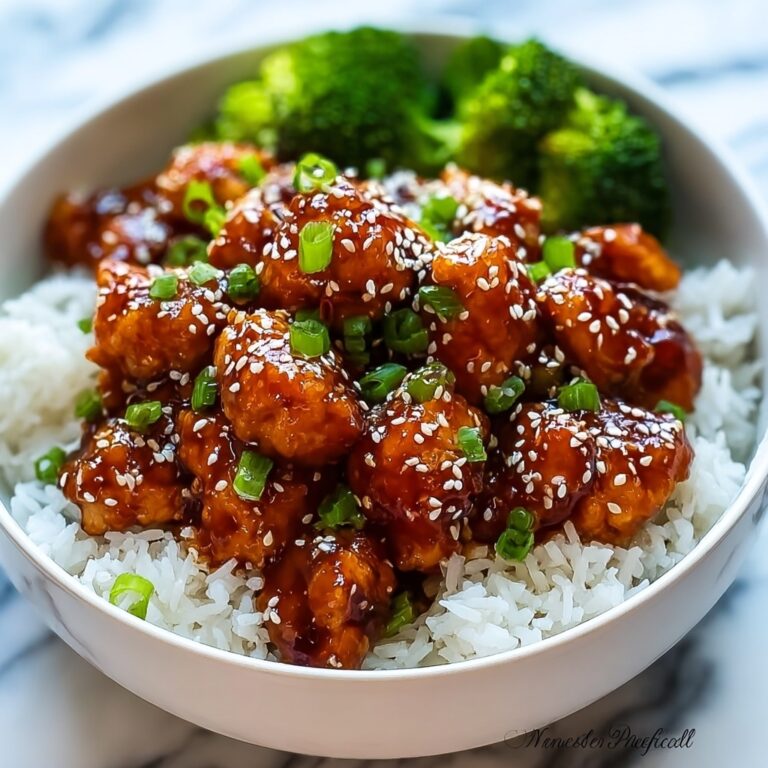 Spicy Korean Chicken with Steamed Rice and Broccoli Recipe
