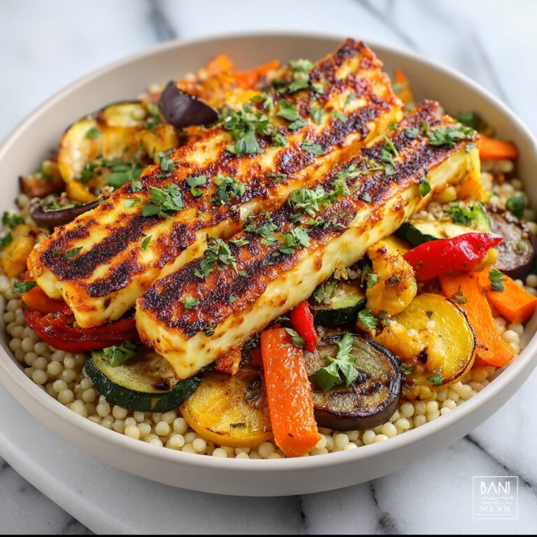 Griddled Vegetables and Halloumi with Couscous Recipe
