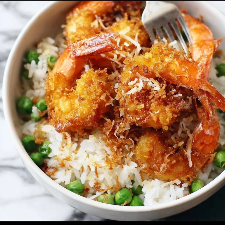 Baked Coconut Shrimp with Springy Lemon Rice and Honey Butter Sauce Recipe